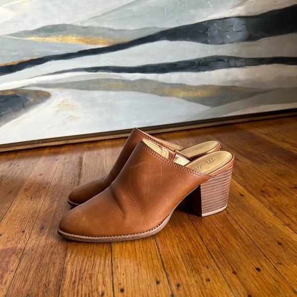 MADEWELL THE HARPER LEATHER MULE SZ 6.5 Cognac Brown - Picture 4 of 7